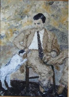 1990 Hombre con perro 1990 Hombre con perro