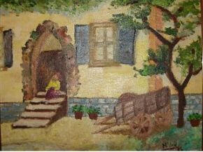 1983 Vieja en la puerta de su casa 1983 Vieja en la puerta de su casa